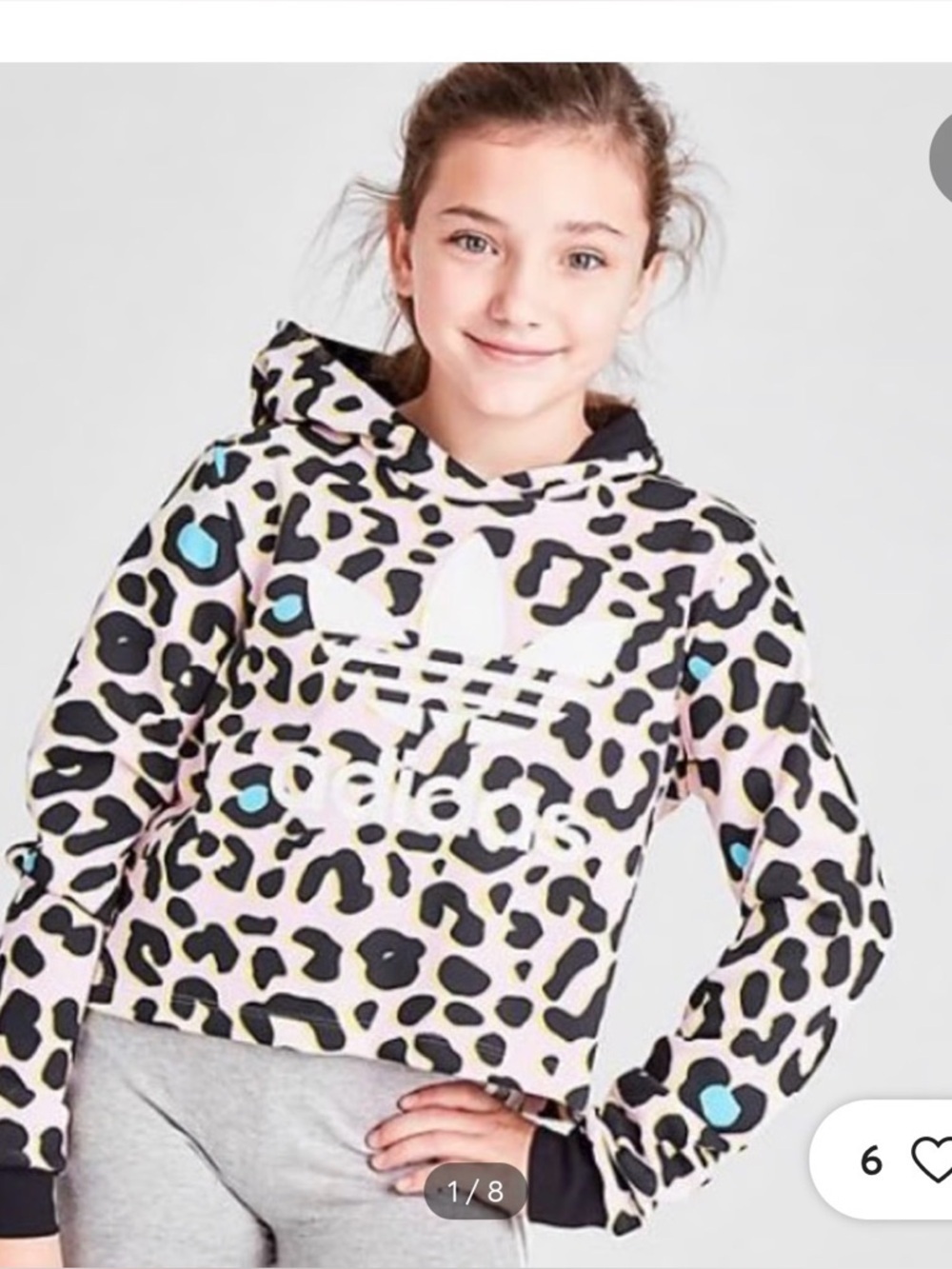 Adidas Originals Hoodie Leopard girls size XL